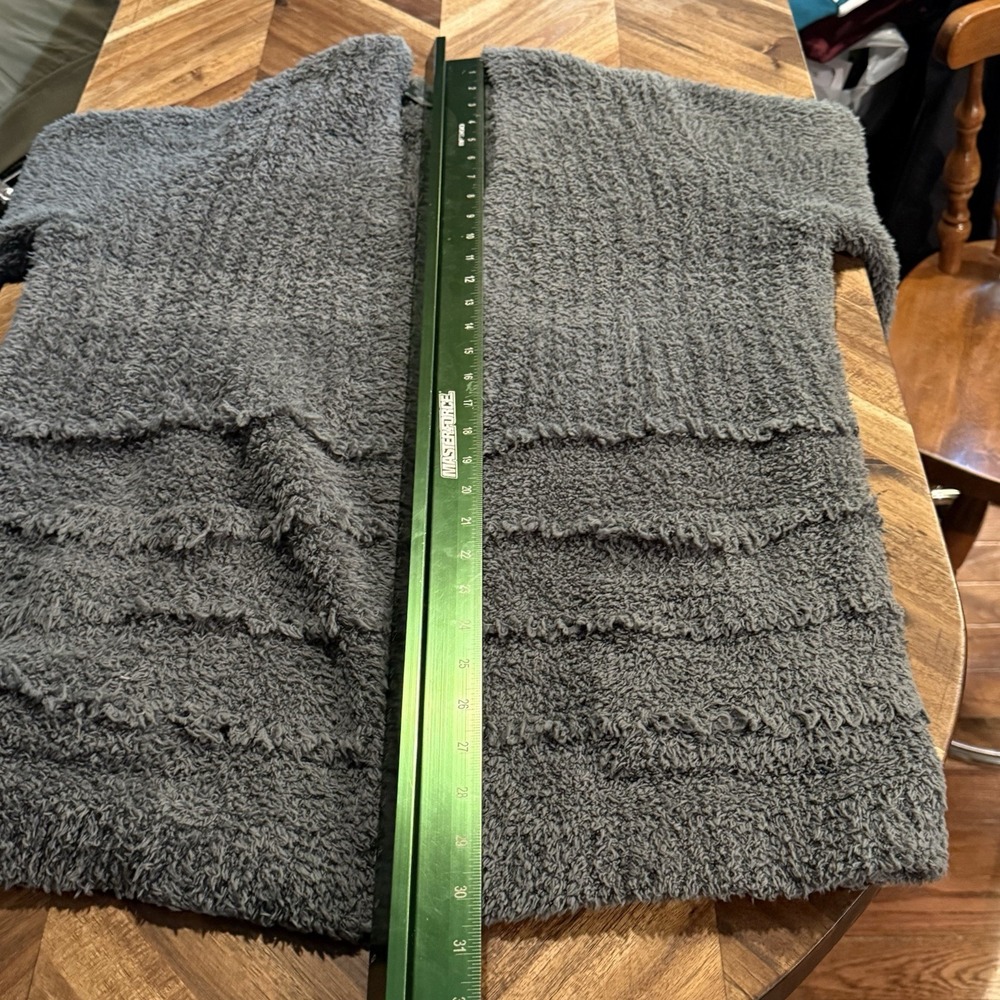 Barefoot Dreams Cozy Open-Front Gray Cardigan - Picture 4 of 6